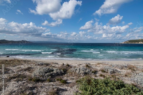 Fototapeta Naklejka Na Ścianę i Meble -  Panorama of the Rena di Ponente beach in Sardinia