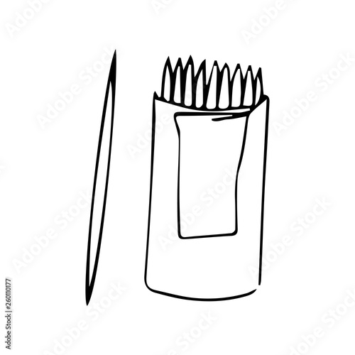 toothpick vector sketch