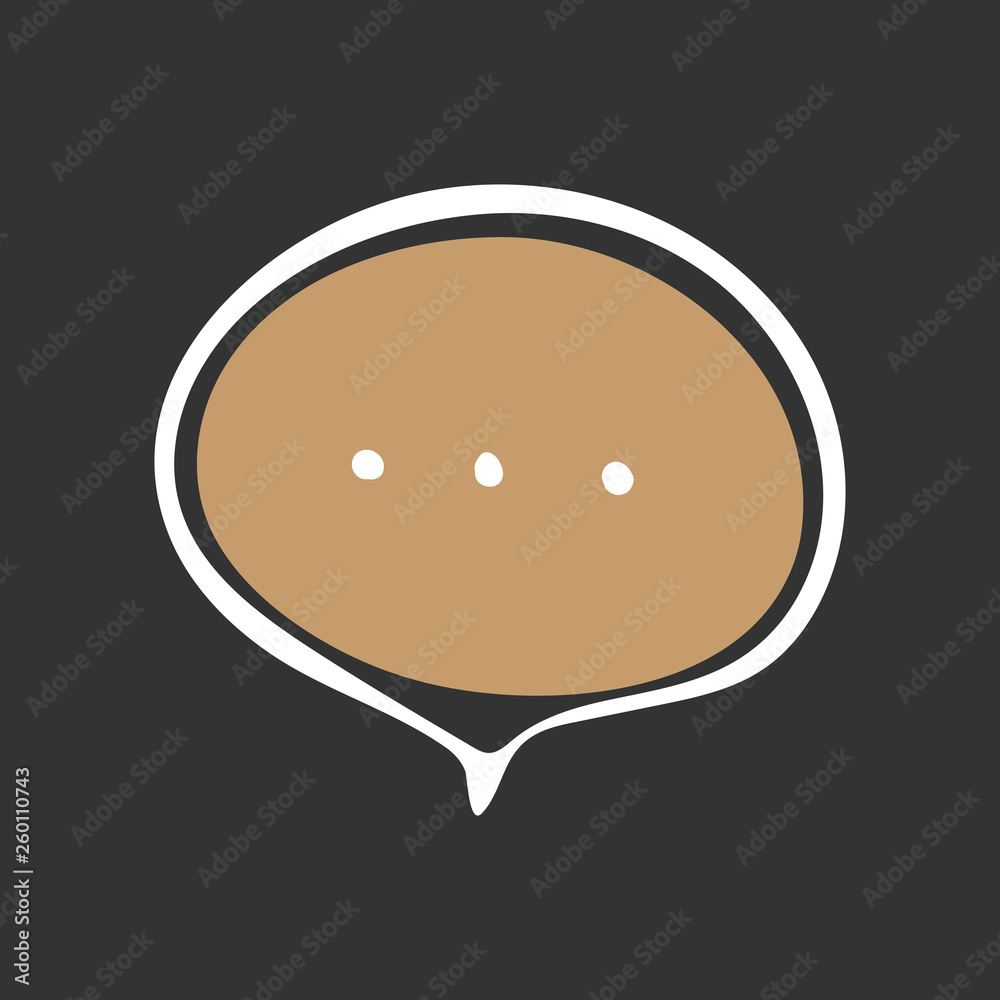 WebChat icon. Dialog text on dark background