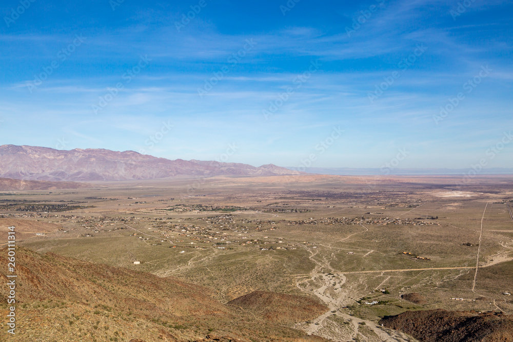 Looking out across the vast desert, at Anza-Borrego Desert State Park