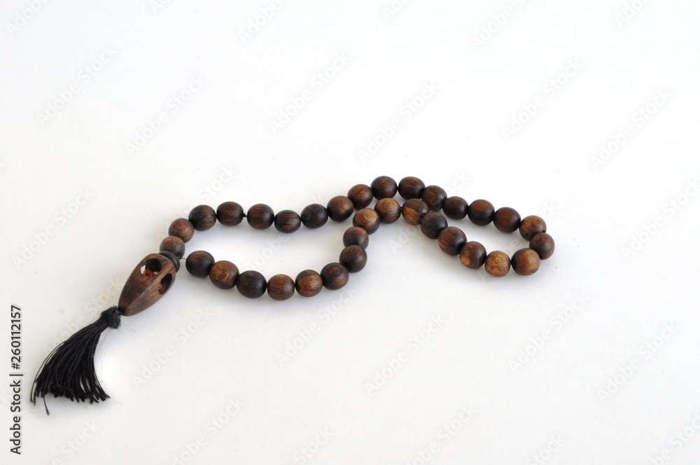 Rosary made of wood brown Rosary made of wood brown