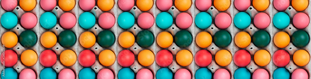 A set of painted eggs in the egg tray. Happy Easter. Easter set. isolated in white A set of painted eggs in the egg tray. Happy Easter. Easter set. isolated in white