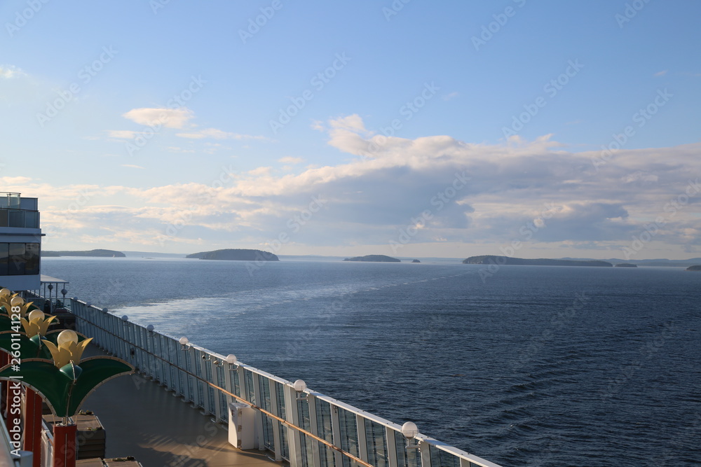 View from a cruise ship - Bar Harbor, Maine, USA View from a cruise ship - Bar Harbor, Maine, USA