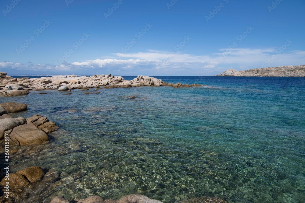 Panorama of the Zia Culumba beach in Sardinia