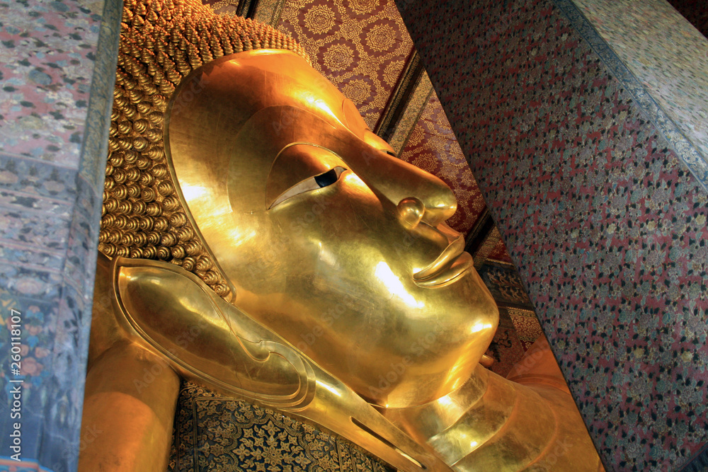 07 February 2019, Bangkok, Thailand, Wat Pho temple complex. Temple of the reclining Buddha.