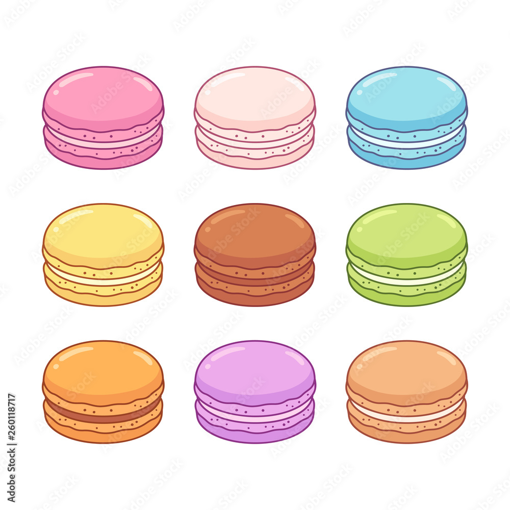 Macaron cookies set Macaron cookies set