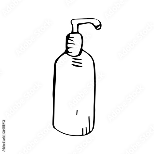 liquid soap vector sketch