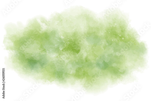 Watercolor background. Vector texture with green shades. Perfect for tropical backdrop or another nature creation. Hand painted.