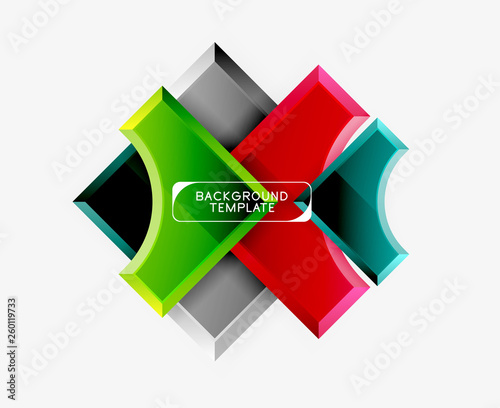 Geometrical 3d shapes background