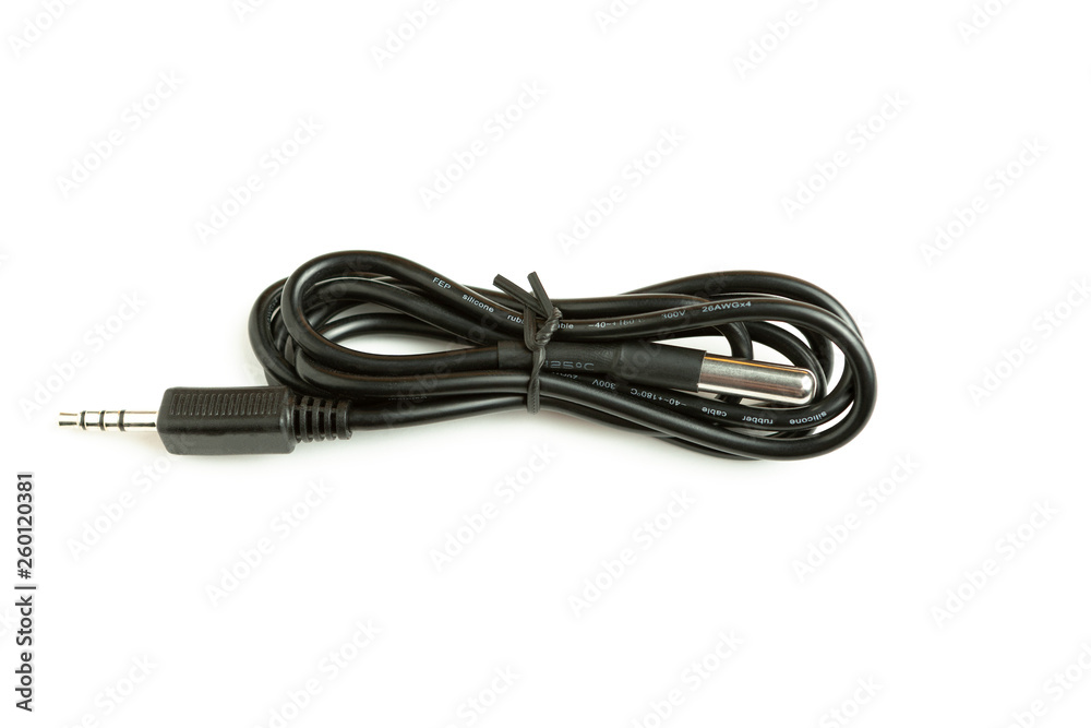 usb digital temperature sensor isolated on white. sensor to controll temperature at environment. usb digital temperature sensor isolated on white. sensor to controll temperature at environment.