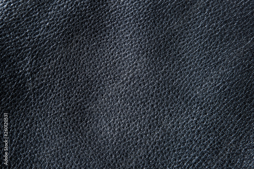 Black leather texture background, Leather background. © Andrii A