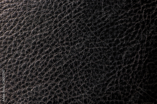  Natural black leather background.