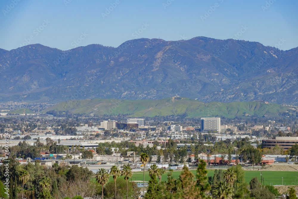 Aerial view of Loma Linda cityscape