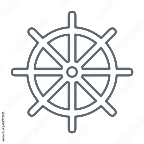 Boat steering wheel icon