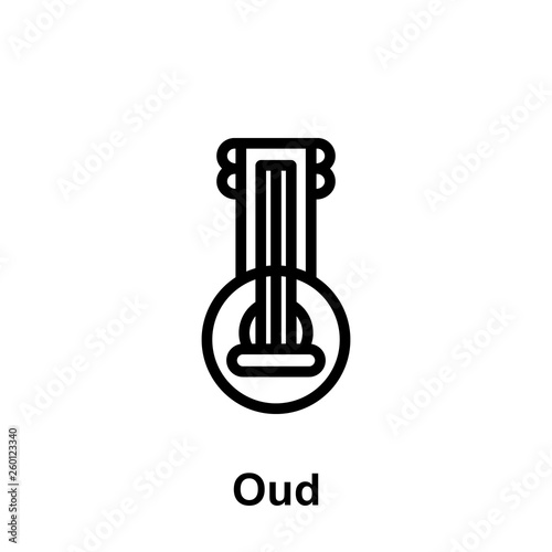 Ramadan oud outline icon. Element of Ramadan day illustration icon. Signs and symbols can be used for web, logo, mobile app, UI, UX