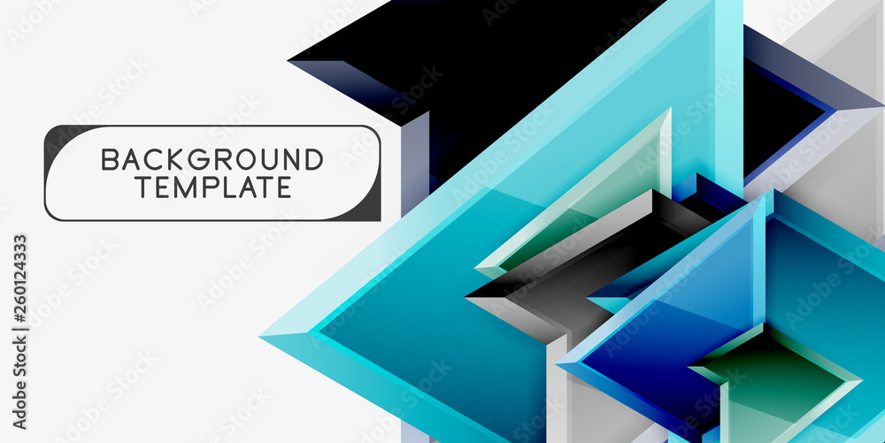 Minimal geometrical triangles with 3d effect abstract background template Minimal geometrical triangles with 3d effect abstract background template