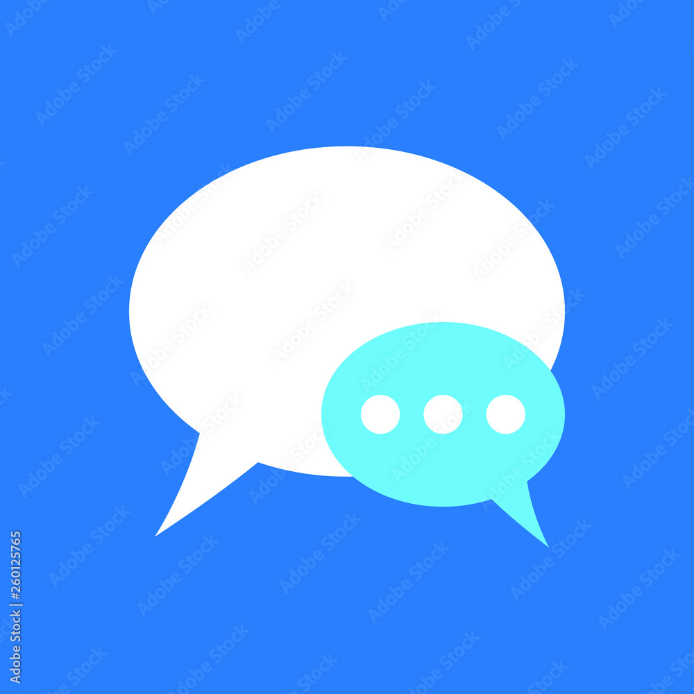 Chat icon, sms icon, forum comments icon, speech bubbles icon vector flat design Chat icon, sms icon, forum comments icon, speech bubbles icon vector flat design