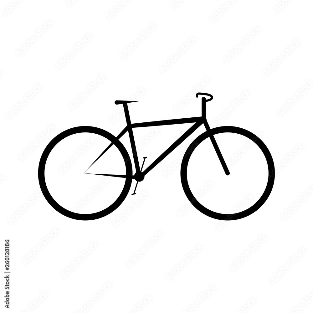 Black bicycle icon on white background - vector illustration Black bicycle icon on white background - vector illustration