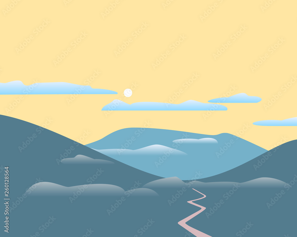 Mountains landscape background