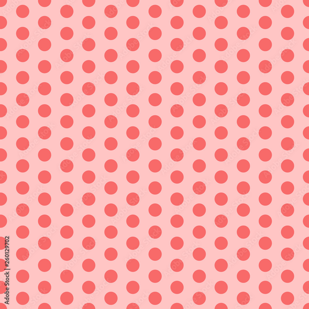 Seamless vector polka dot pattern. Design for wallpaper, fabric, textile, wrapping. Simple background