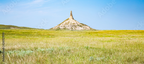 Chimney Rock National Historic Site in Nebarska, Oregon Trail, USA photo