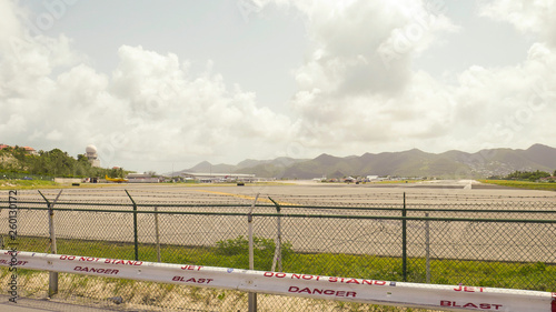 Airport at St. Maarten Maho beach