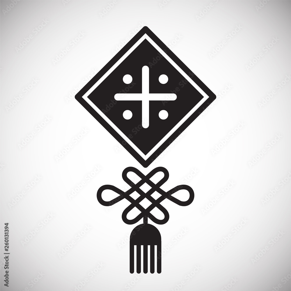 Obraz premium Chinese new year related icon on background for graphic and web design. Simple vector sign. Internet concept symbol for website button or mobile app.