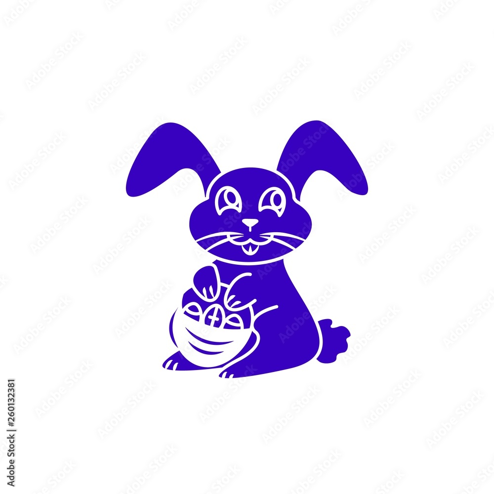 Happy easter icon easter hare or rabbit