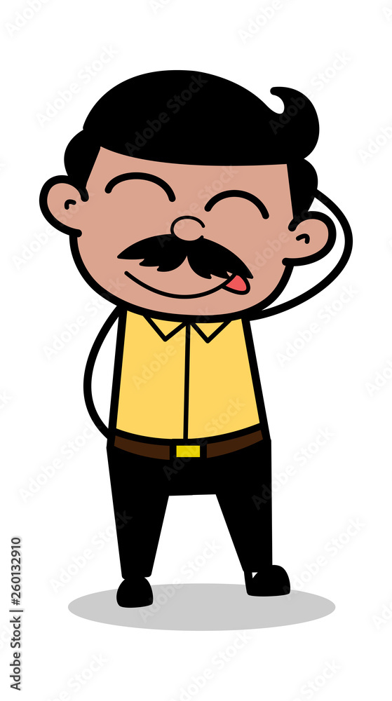 Naughty - Indian Cartoon Man Father Vector Illustration Naughty - Indian Cartoon Man Father Vector Illustration