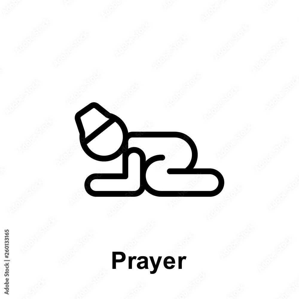 Ramadan prayer outline icon. Element of Ramadan day illustration icon. Signs and symbols can be used for web, logo, mobile app, UI, UX Ramadan prayer outline icon. Element of Ramadan day illustration icon. Signs and symbols can be used for web, logo, mobile app, UI, UX