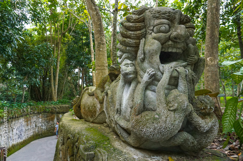 Statue in Sacred Monkey Forest, Ubud, Bali, Indonesia © Yakup