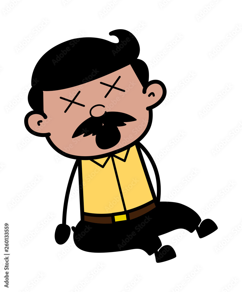 Screaming in Pain - Indian Cartoon Man Father Vector Illustration Screaming in Pain - Indian Cartoon Man Father Vector Illustration