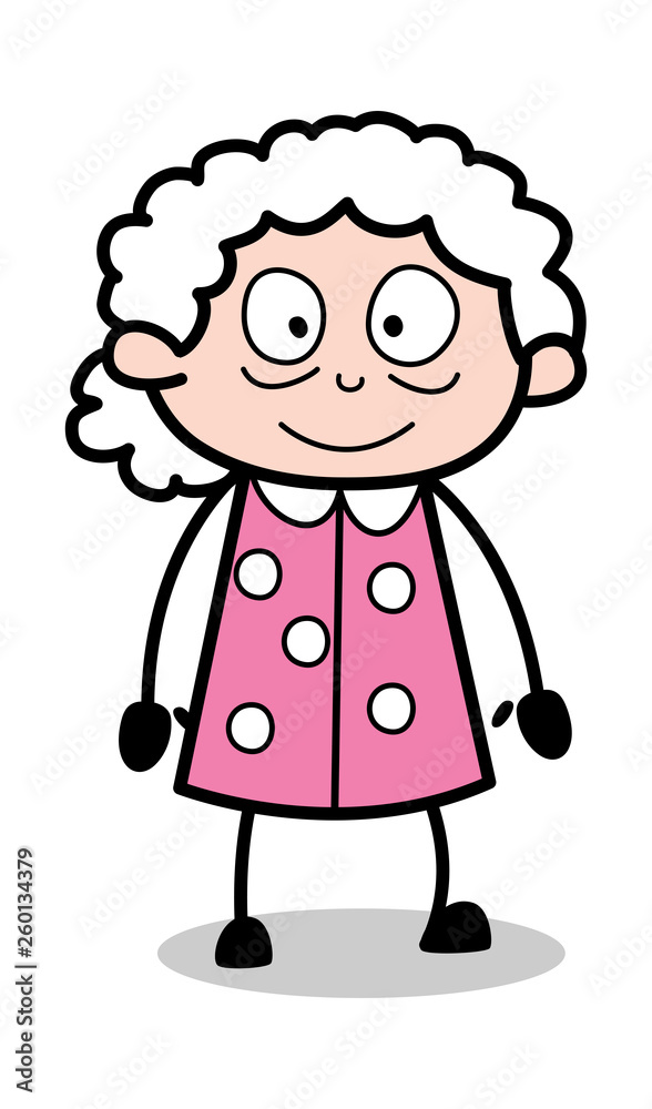 Surprised - Old Cartoon Granny Vector Illustration Surprised - Old Cartoon Granny Vector Illustration