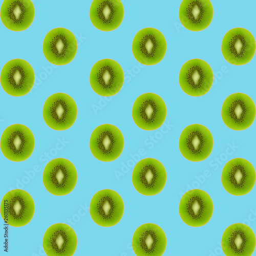 Kiwi Fruits Mint Background