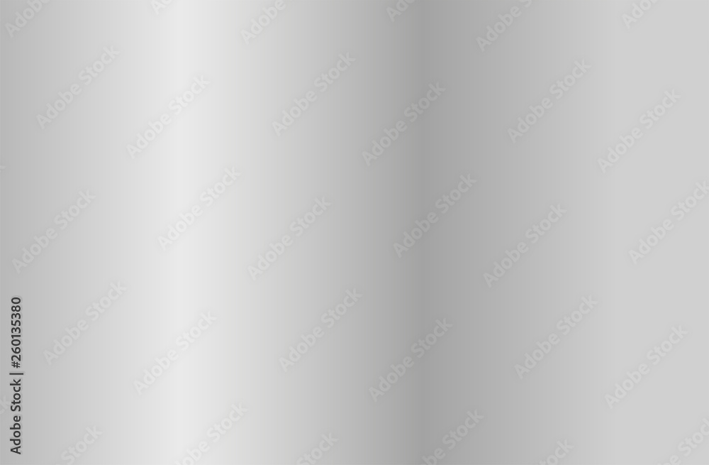 Realistic silver gradient texture. Shiny metal foil gradient. Vector illustration