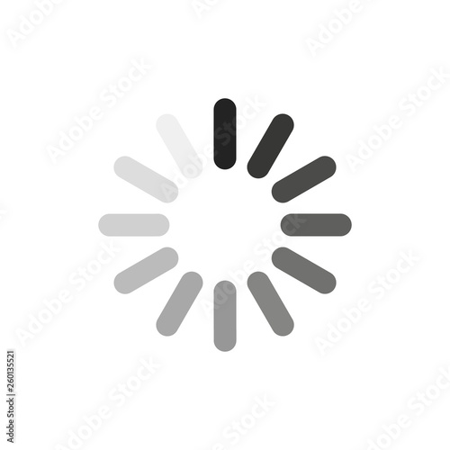 Loading circle sign. Vector. Isolated.