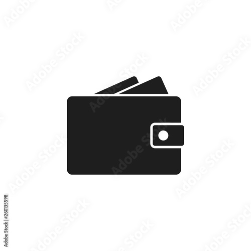 Wallet icon. Vector illustration.