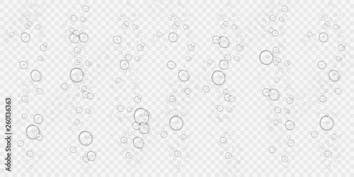 Abstract foam, water bubbles, isolated on transparent background