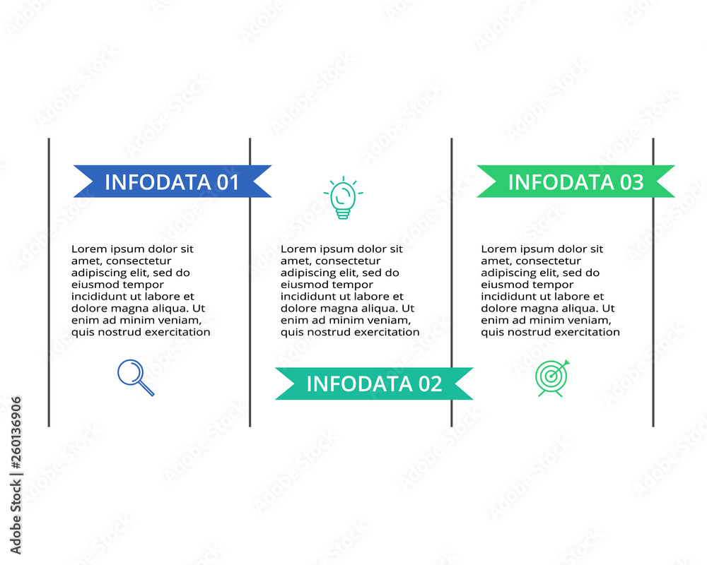 Thin line element for infographic. Template for diagram, graph, presentation and chart. Concept with 3 options... Thin line element for infographic. Template for diagram, graph, presentation and chart. Concept with 3 options...