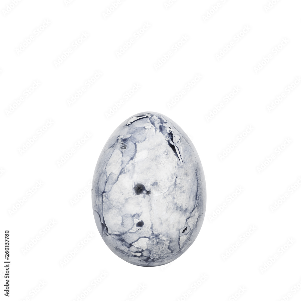 Gray easter egg isolated on white background Gray easter egg isolated on white background