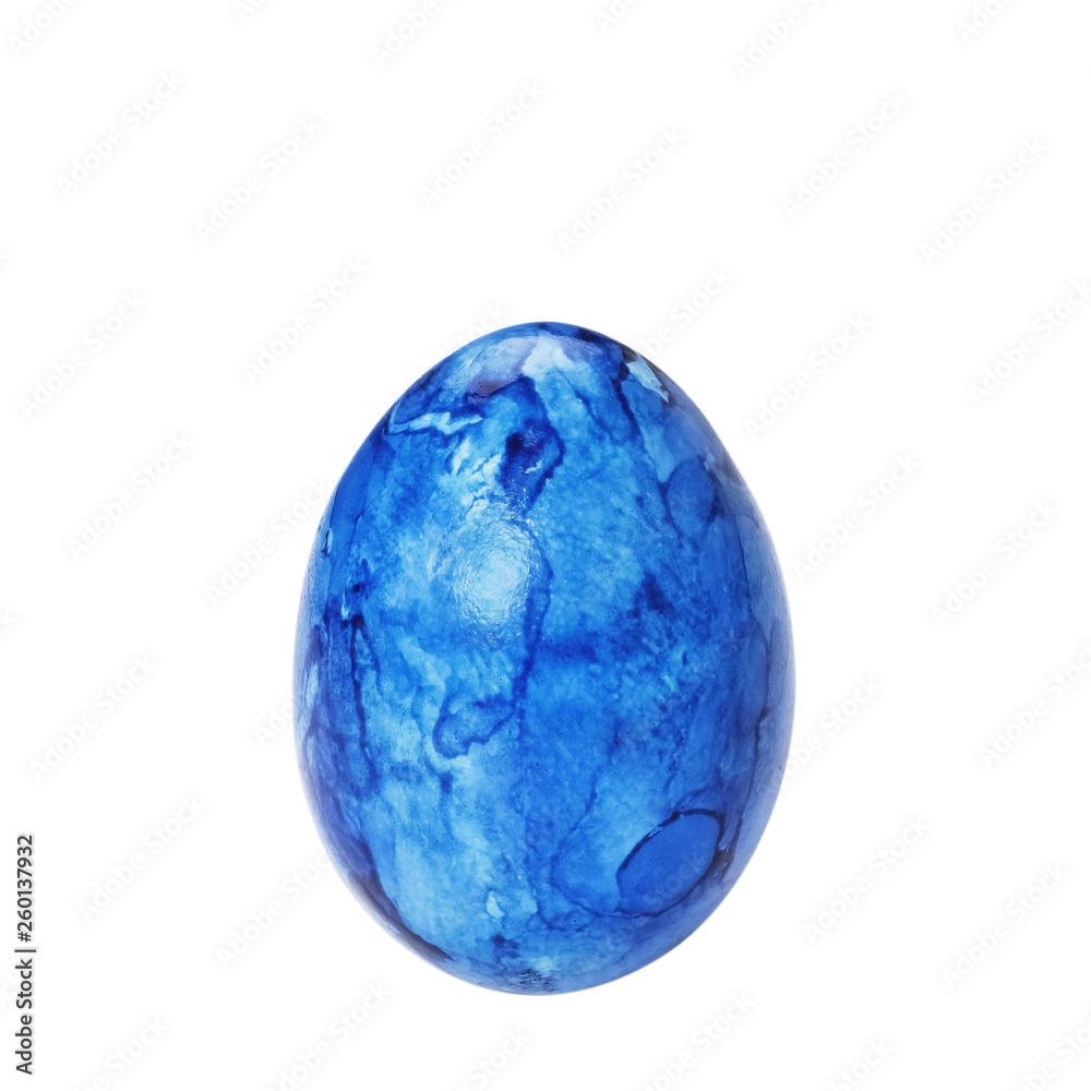 Blue easter egg isolated on white background Blue easter egg isolated on white background