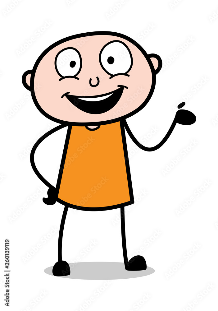 Happily Presenting - Cartoon thief criminal Guy Vector Illustration Happily Presenting - Cartoon thief criminal Guy Vector Illustration