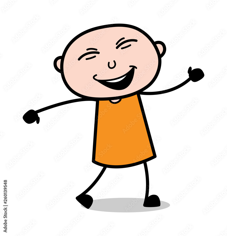 Laughing - Cartoon thief criminal Guy Vector Illustration Laughing - Cartoon thief criminal Guy Vector Illustration