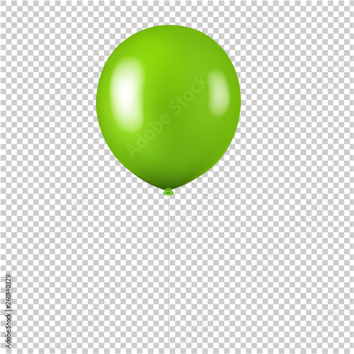 Green Balloon Isolated Transparent Background