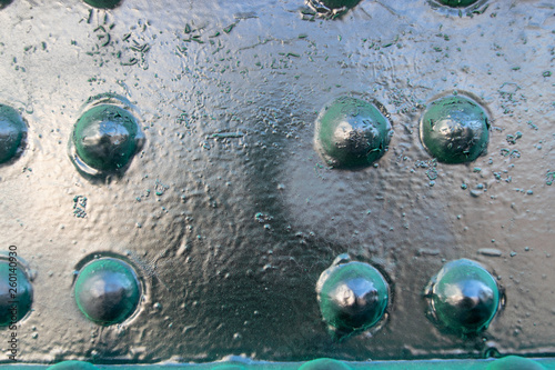 Texture with rivets close-up