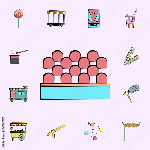 shooting gallery colored icon. circus icons universal set for web and mobile