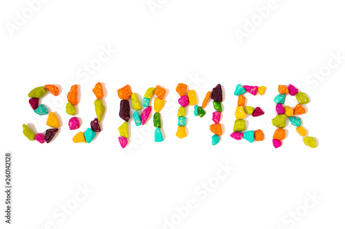 The photo of summer word for web background or tourist invitation.