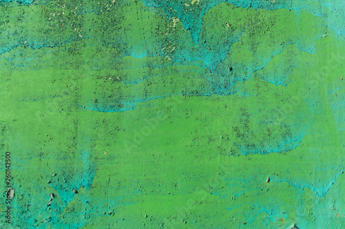 Green texture with paint on iron sheet