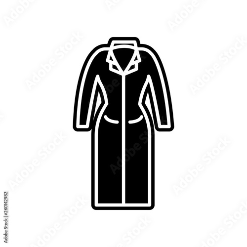 Coat clothes woman dress icon. Element of clothes for mobile concept and web apps icon. Glyph, flat icon for website design and development, app development