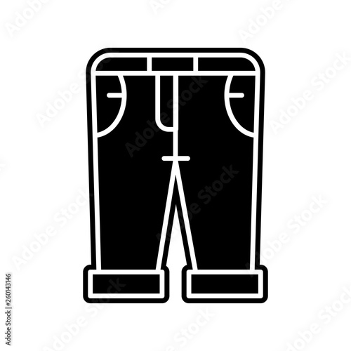 Capri, clothes, denim icon. Element of clothes for mobile concept and web apps icon. Glyph, flat icon for website design and development, app development